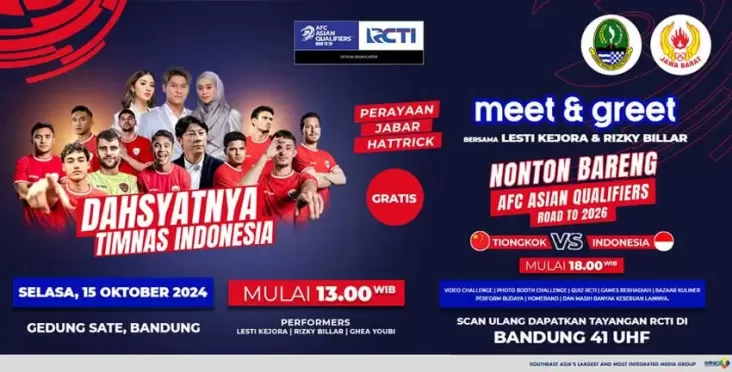 Dahsyatnya Timnas Indonesia Hadir pada Bandung: Nonton Bareng Timnas Indonesia vs Tiongkok dan juga juga Meet & Greet dengan Bintang Tamu Spesial!