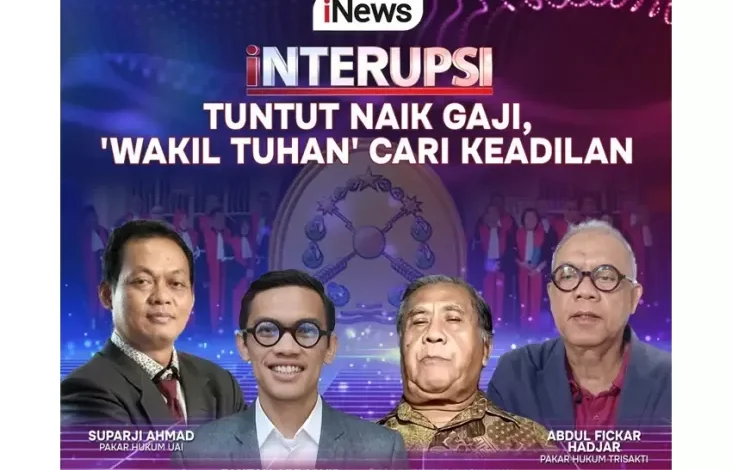 Tuntut Naik Gaji, ‘Wakil Tuhan’ Cari Keadilan di INTERUPSI Bersama Ariyo Ardi, Anisha Dasuki, kemudian Narasumber Kredibel, Saat 20.00 WIB, Live Hanya pada iNews
