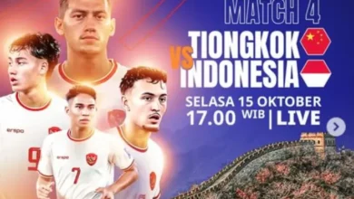 Jadwal China vs Timnas Indonesia: Asa Garuda Melewati Piala Global 2026