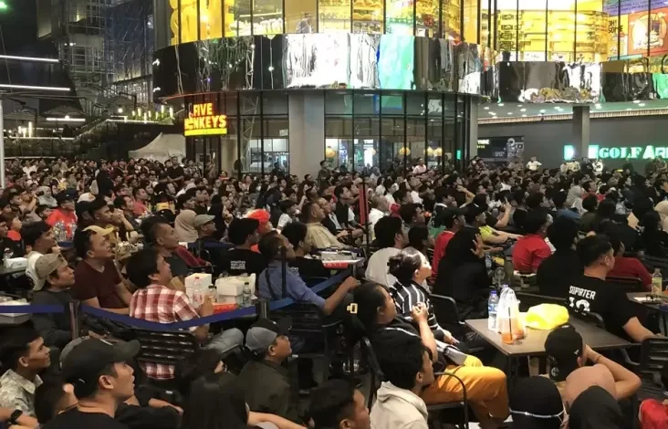 Kemeriahan Nobar RCTI+ Timnas Indonesia vs China Dihadiri Ribuan Penonton