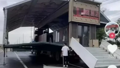 Lagi Tren, Truk Kontainer Disulap Jadi Tempat Hajatan