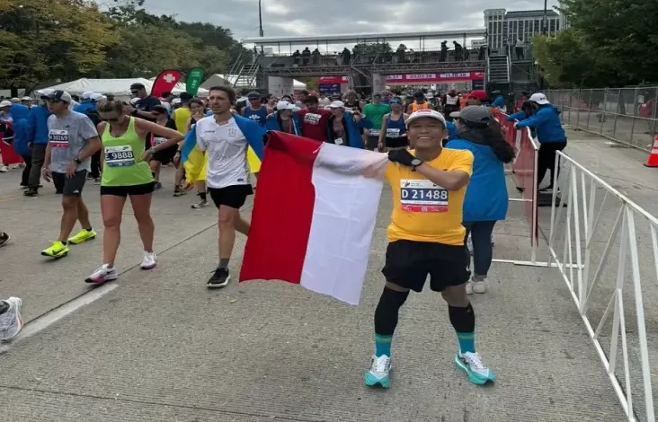 Lawan Suhu Dingin, Misbakhun Finis Maraton Bergengsi pada area Amerika