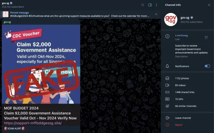 Penipuan Online di Singapura via Telegram Meningkat, pemerintahan Keluarkan Peringatan!