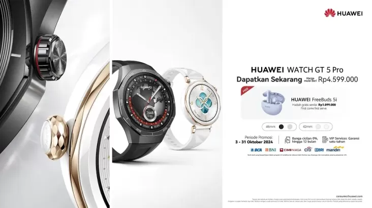 Smartwatch Terbaik 2024 Sudah Bisa Dibeli! HUAWEI WATCH GT 5 Series Rilis, Desain Mewah, Fitur Olahraga dan juga Lingkup Kesejahteraan Pro