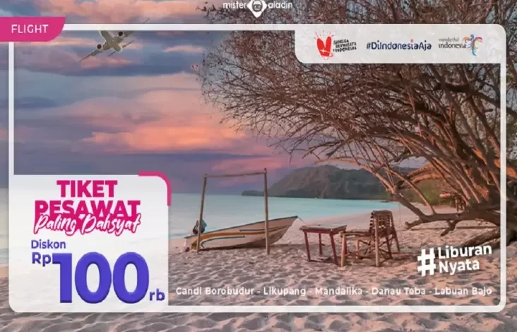 Terbang Hemat di tempat tempat Indonesia: Diskon Tiket Pesawat Rp100.000