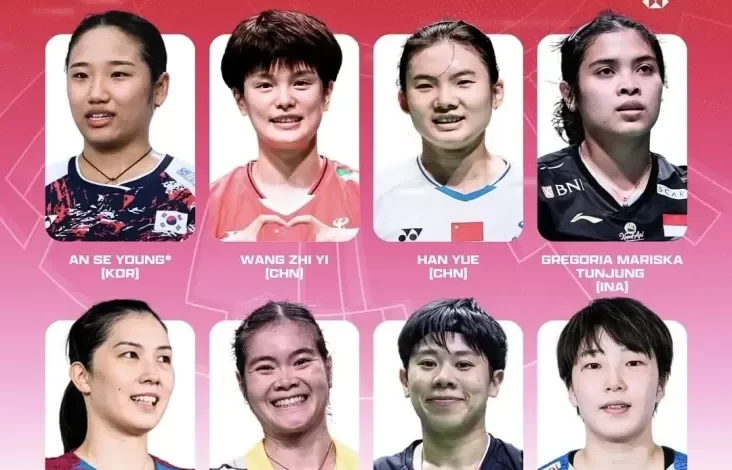 8 Tunggal Putri yang tersebut digunakan Melewati ke Final BWF Tour 2024, Gregoria Mariska Andalan Indonesia