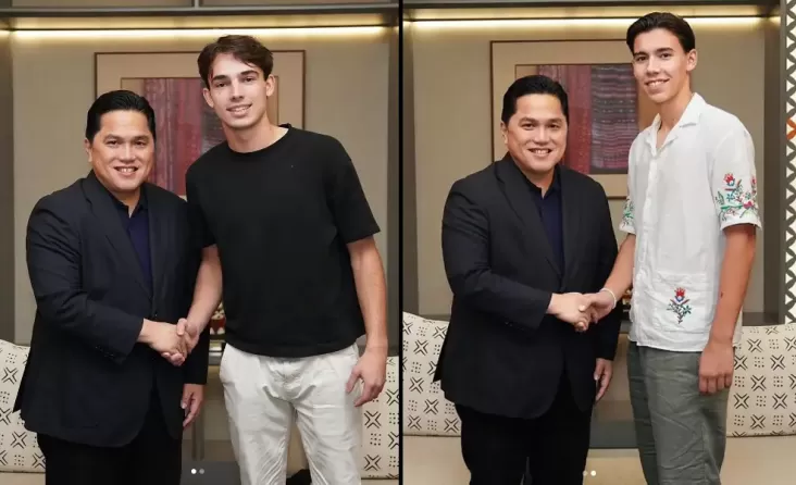 Erick Thohir Salaman dengan Tim Geypens lalu Dion Markx, Dua Calon Pemain Naturalisasi Timnas Indonesia