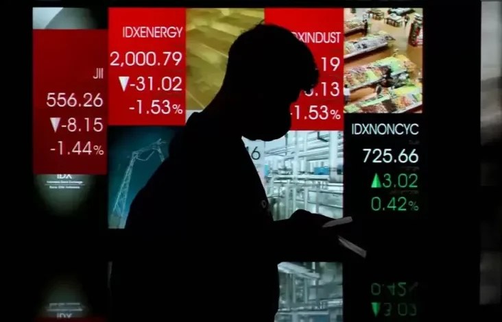 IHSG Berakhir Terjun Bebas ke 7.243 Saat Ada 371 Saham Melemah