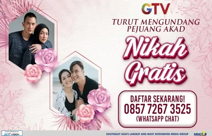 Info Penting untuk Para Pejuang Akad! Wujudkan Pernikahan Impianmu Gratis Bareng GTV!