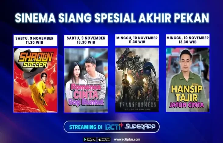 Jadwal Film Akhir Pekan Ini, Streaming Gratis di tempat pada RCTI+ SuperApp