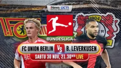 Live di dalam di iNews! FC Union vs Bayer Leverkusen, Besok Waktu petang Waktu 21.30 Waktu Indonesia Barat