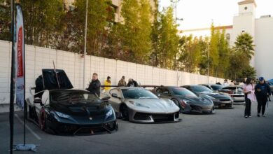 Barisan Mobil Modifikasi Berpartisipasi dalam di Los Angeles