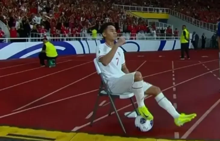 Rafathar Takjub Lihat Selebrasi Marselino usai Cetak Gol