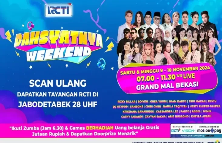 Sederet Artis Tanah Air Siap Memeriahkan Dahsyatnya Weekend di dalam area Bekasi Hari Akhir Pekan Ini adalah adalah
