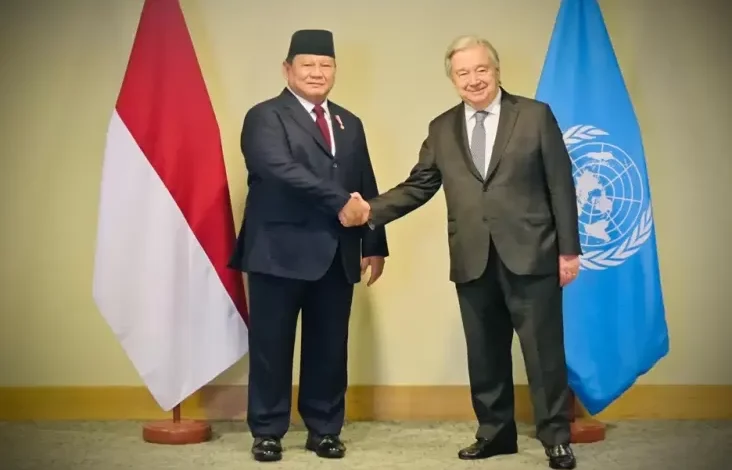 Temui Sekjen PBB Antnio Guterres, Prabowo Tekankan Kesiapan Indonesia Kirim Pasukan Penjaga Damai