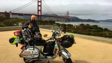 Wow! Pria Ini adalah adalah Keliling Planet selama 80 Hari Naik Vespa 2 Tak