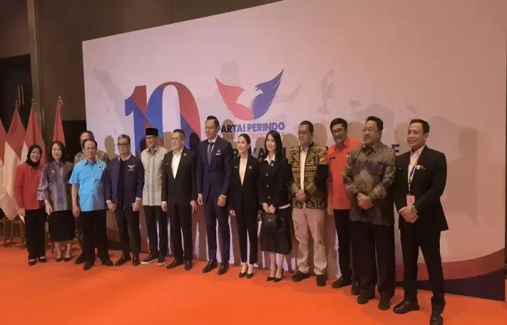 AHY, Sandiaga, hingga Ariza Hadiri HUT ke-10 Partai Perindo