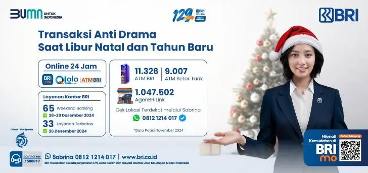 Cara Mempertahankan Transaksi Tetap Lancar selama Libur Natal 2024 dengan Layanan BRI