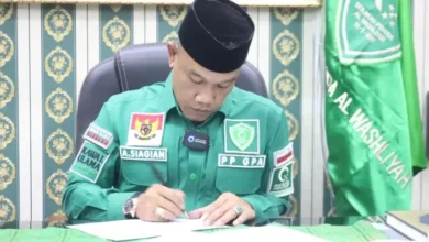 Aksi Pemuda Alwashliyah Tolak Polri pada Bawah Kemendagri
