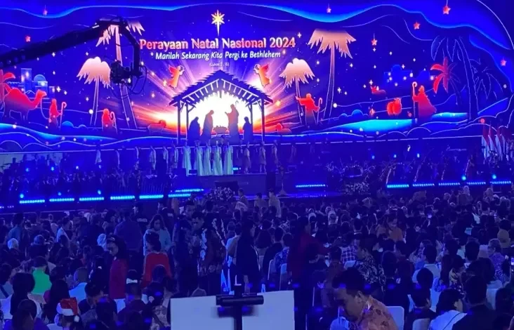 Hadiri Perayaan Natal Nasional 2024, Prabowo Disambut Meriah Umat Kristiani