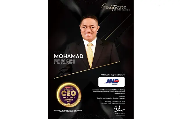 M. Feriadi Soeprapto Dianugerahi Penghargaan Indonesia pimpinan Excellence 2024