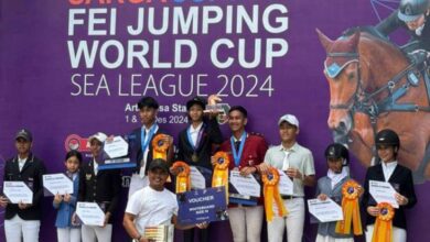 Narantraya Jeihan, Bintang Muda Berkuda Indonesia Bersinar pada FEI Jumping World Cup Sea League 2024