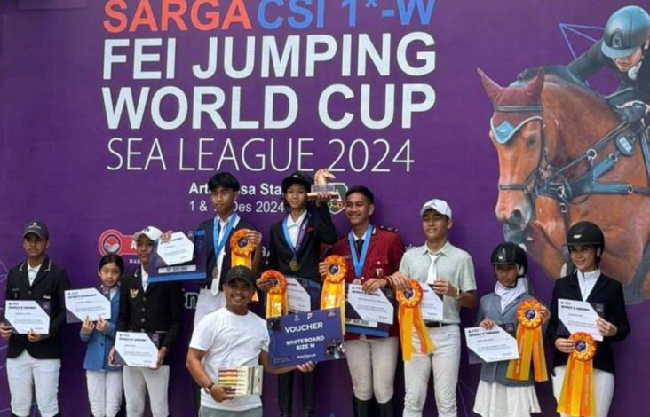 Narantraya Jeihan, Bintang Muda Berkuda Indonesia Bersinar pada FEI Jumping World Cup Sea League 2024