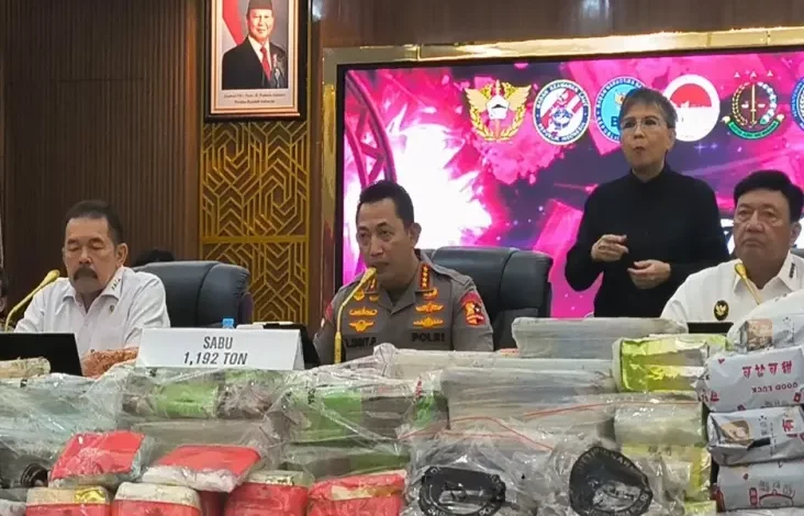 Sebulan, Polri Sita 2 Ton Sabu dan juga Ganja Senilai Rp2,88 Ribu Miliar