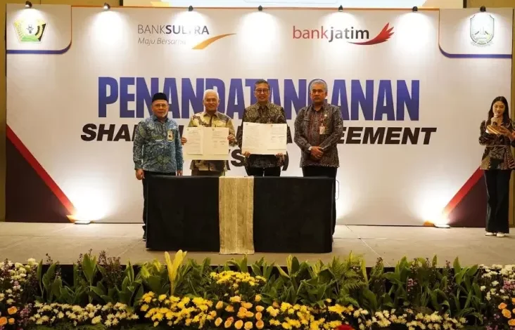 Teken SHA, Bank Sultra Resmi Jadi Bank Kelima yang mana digunakan Ber-KUB dengan Bank Jatim