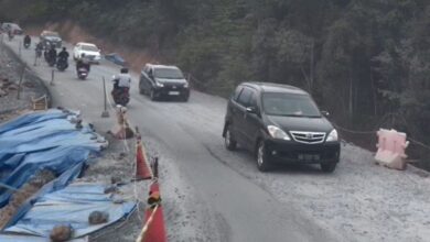 BPJN Riau telah ada membuka jalan dua arah pada area Km 106-107 Kampar