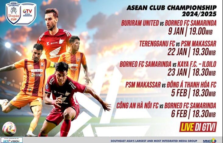 GTV Resmi Jadi Official Broadcaster Asean Club Championship (ACC) 2024/2025: Dukung Klub Indonesia!
