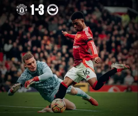 Hasil Turnamen Inggris: Manchester United Dipermalukan Brighton pada Old Trafford