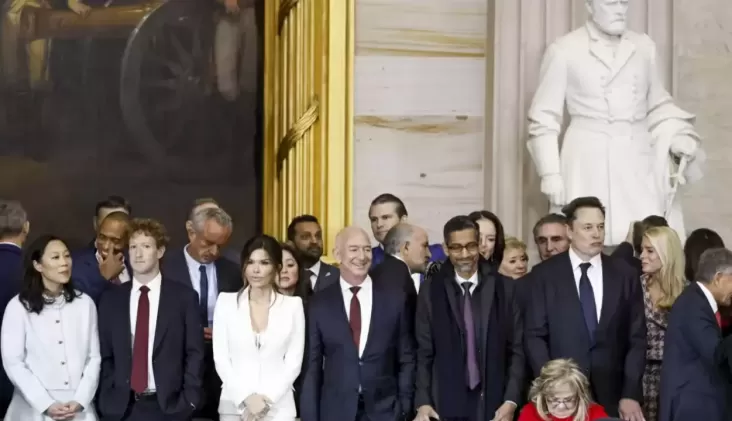 Hal ini adalah Deretan Miliarder Teknologi yang digunakan mana Disorot di area Pelantikan Donald Trump, Ada Bos TikTok!