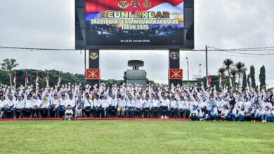 Kemeriahan Reuni Akbar Paguyuban Purnawirawan Arhanud di Batu Jawa Timur