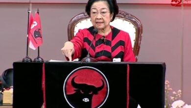 Megawati di area di Hadapan Kadernya: Kalau Enggak Cocok Sama PDIP Keluar Aja, Jangan Terus Plintat-plintut
