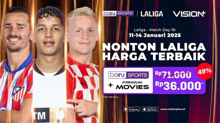 Persaingan Sengit di Matchday 19! Jadwal juga Link Streaming LaLiga 2024/2025 pada Sini