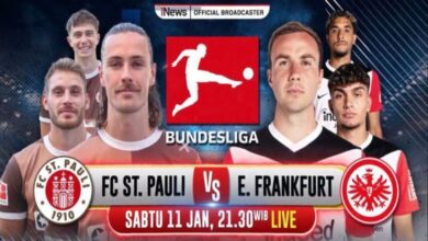 Saksikan Laga ST Pauli vs Eintracht Frankfurt, Live dalam area iNews