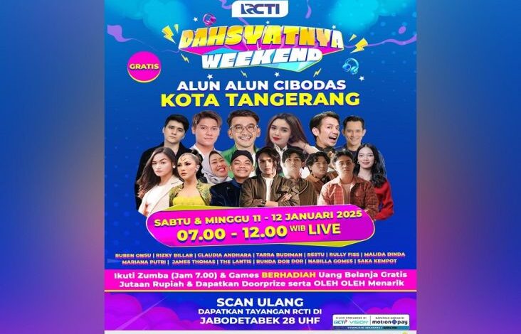 Warga Tangerang Siap-siap Habiskan Weekend Waktu Awal Hari Bareng Rizky Billar hingga Bunda Dor Dor pada Dahsyatnya Weekend