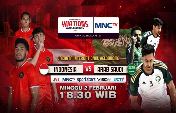 Indonesia vs Arab Saudi pada 4 Nations World Series, Tonton pada MNCTV