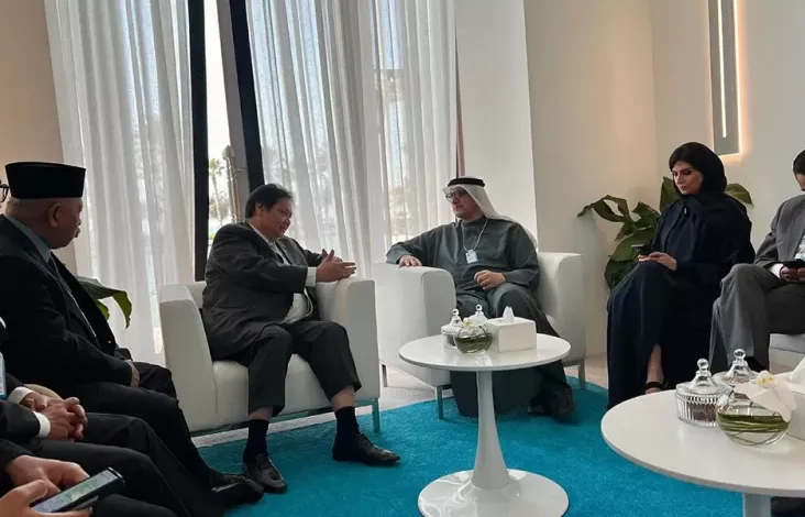 Menko Perekonomian Melakukan Pertemuan pimpinan Masdar Perkuat Kerja Sama Penyertaan Modal Tenaga Terbarukan
