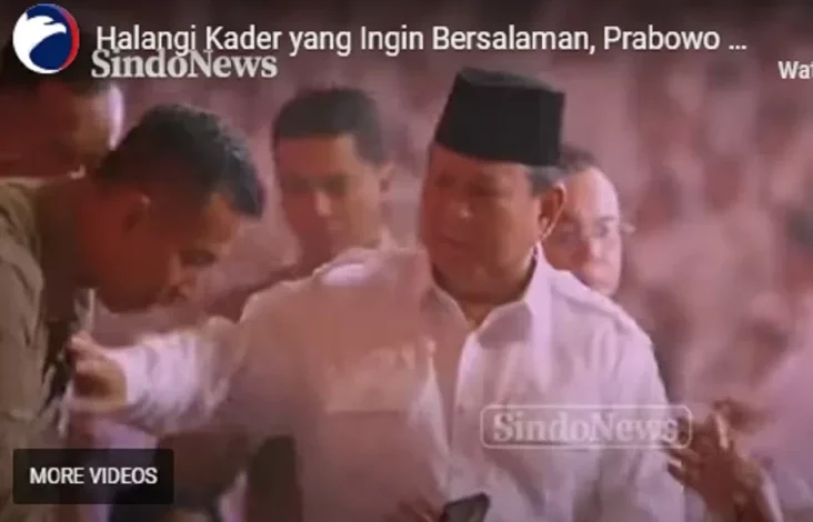 Momen Presiden Prabowo Tegur Paspampres yang dimaksud Menghalangi Kader pada waktu Ingin Bersalaman