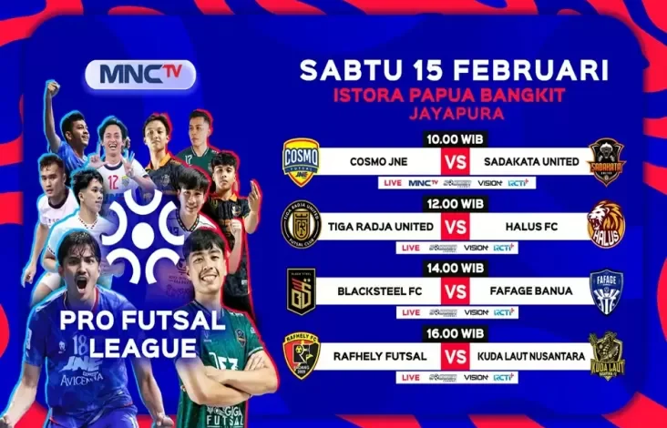 Pro Futsal League 2025: MNCTV Tayangkan Laga Big Match Cosmo JNE DKI DKI Jakarta vs Sadakata United