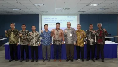 Jajaran Direktur Baru Bank Woori Saudara di dalam tempat RUPST 2025