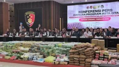 Polisi Bongkar Peredaran Gelap Narkoba 4,1 Ton