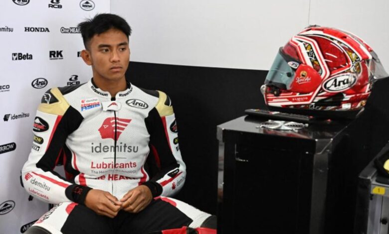 Mario Aji tuntaskan balapan Moto2 Qatar 2025 setelahnya sempathighside